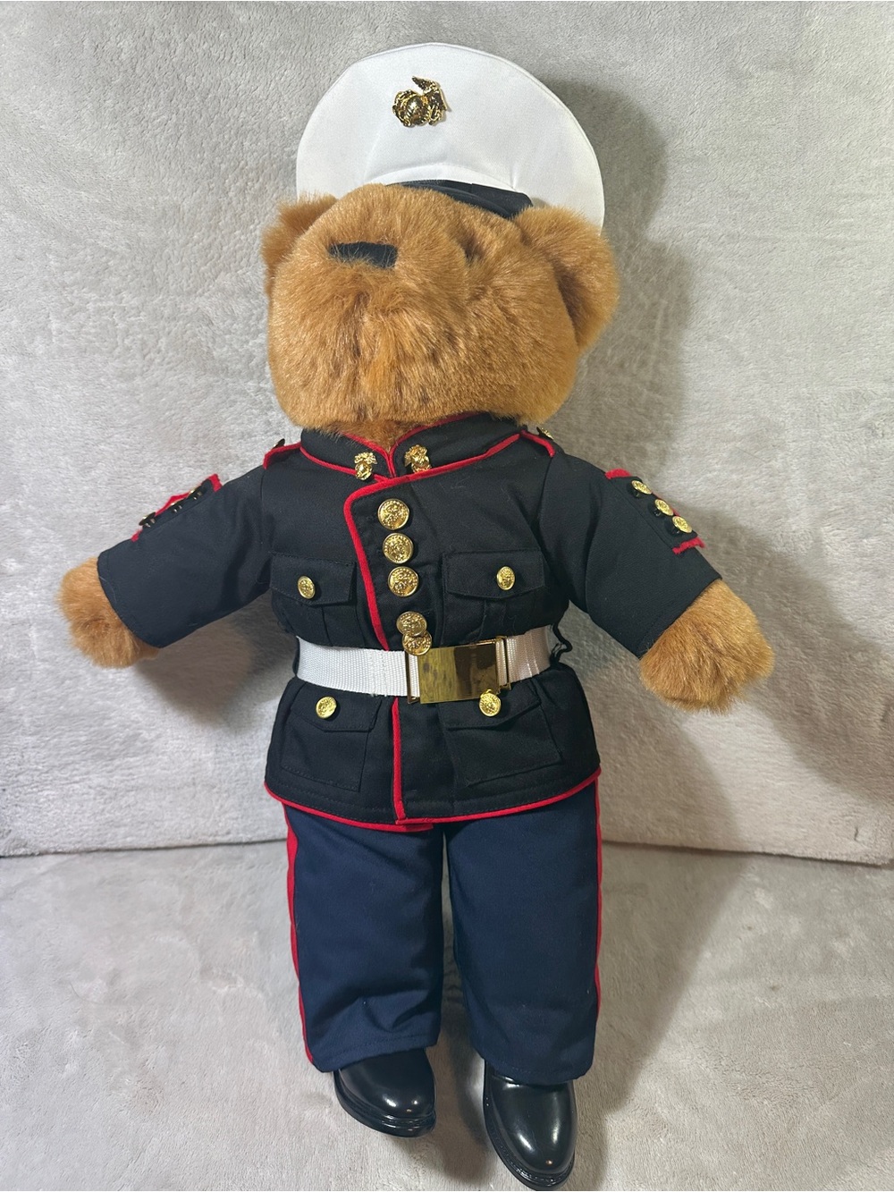 Vanguard Industries USMC Dress Blues Uniform Plush Bear w/ Hat Marine Corp